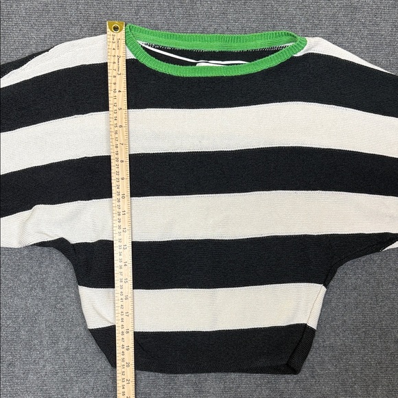 Anthropologie Maeve Slouchy Boatneck Sweater black and white stripes (T2) - Picture 7 of 11